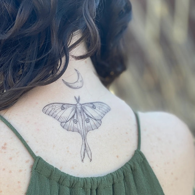 Luna Moth Temporary Tattoo
