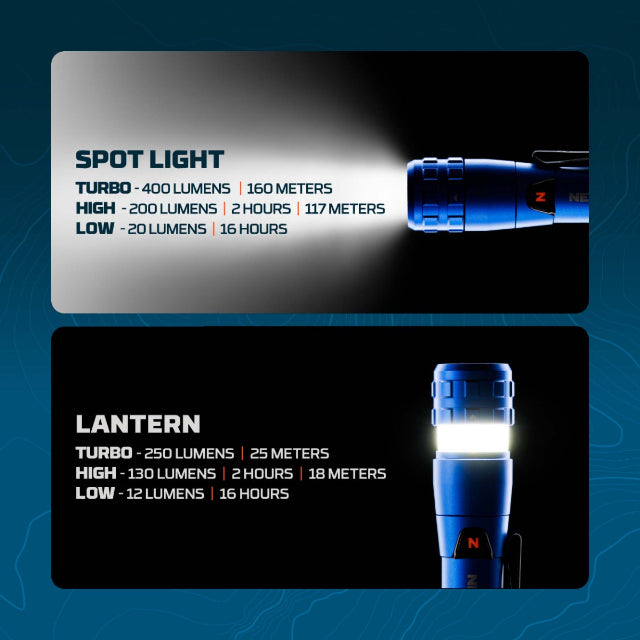 NEBO LUMO 400+ Pocket Flashlight and Pop-up Lantern Assorted