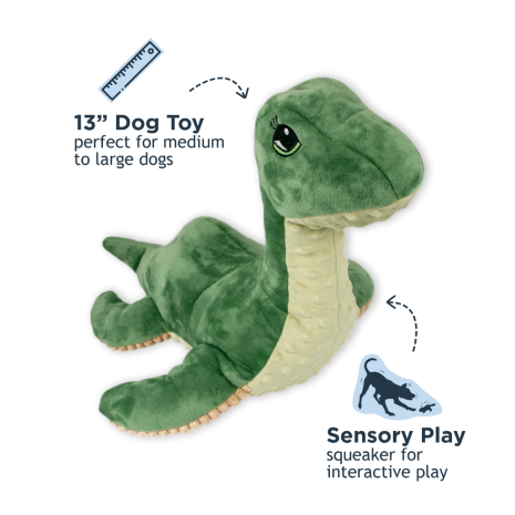 Tall Tails Nessie with Squeaker & Internal Rope Structure 13" Dog Toy