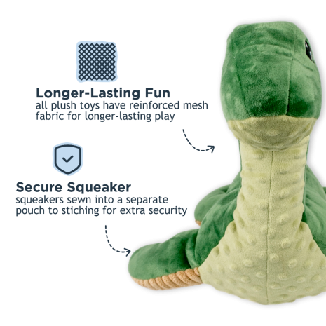 Tall Tails Nessie with Squeaker & Internal Rope Structure 13" Dog Toy