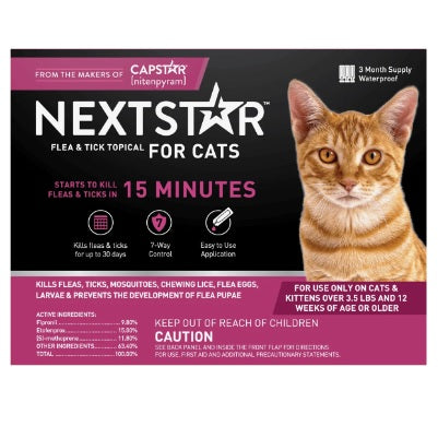 NEXTSTAR™ Flea & Tick Topical for Cats, 3 Pack