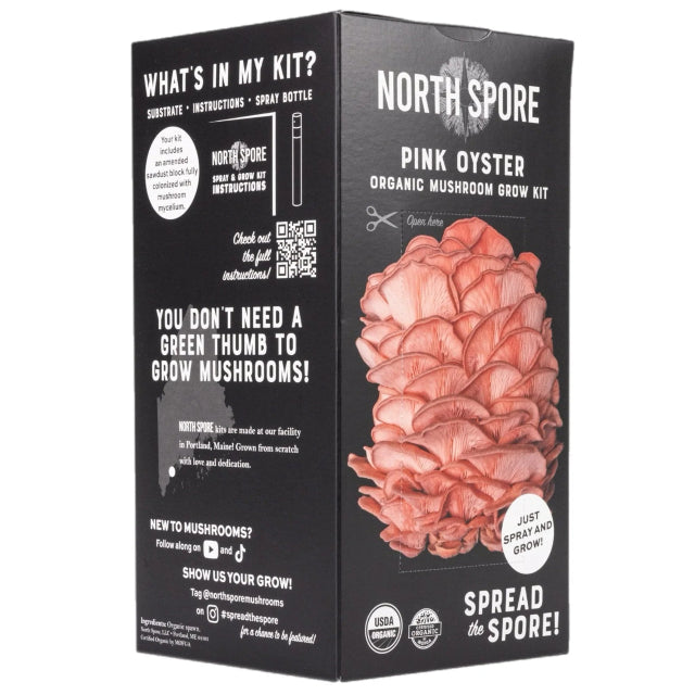 Pink Oyster ‘Spray & Grow’ Organic Mushroom Growing Kit