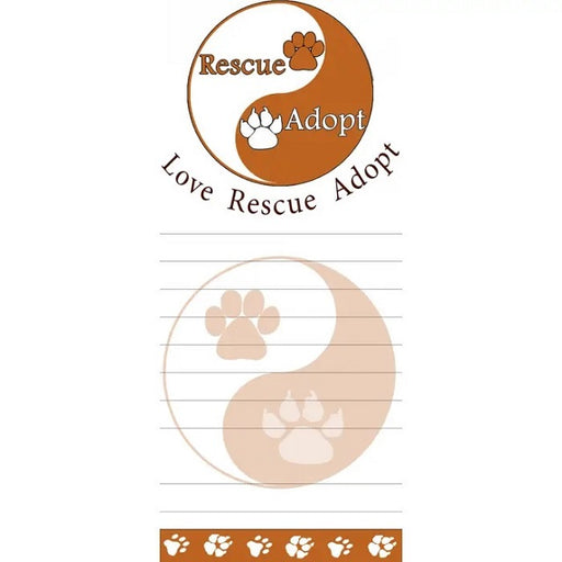 Rescue / Love / Adopt Magnetic List Pad