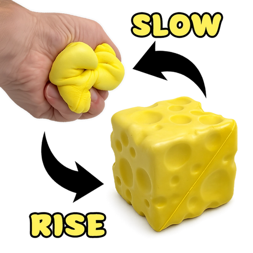 Fun Doh Slow-Rise Cheese Cube Scented Squishy Sensory Toy