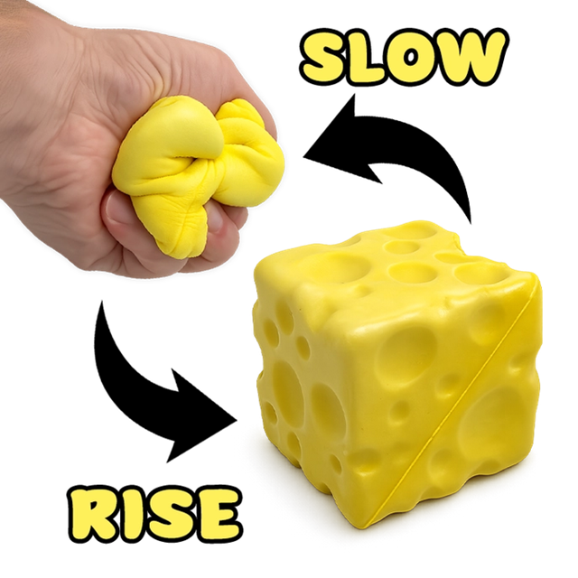Fun Doh Slow-Rise Cheese Cube Scented Squishy Sensory Toy