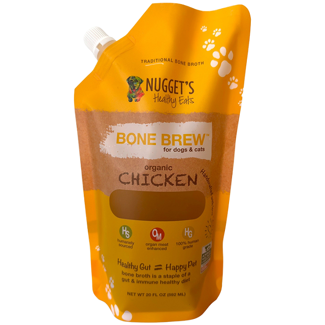 Nugget's Healthy Eats Frozen Bone Brew - Organic Chicken, 20 oz. Pouch