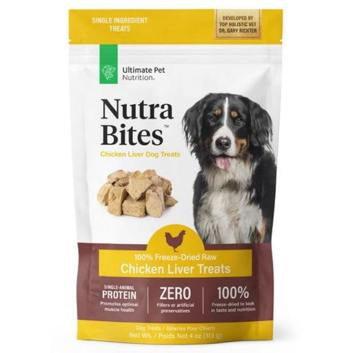 Nutra Bites Freeze-Dried Chicken Liver Dog Treats 4-oz.