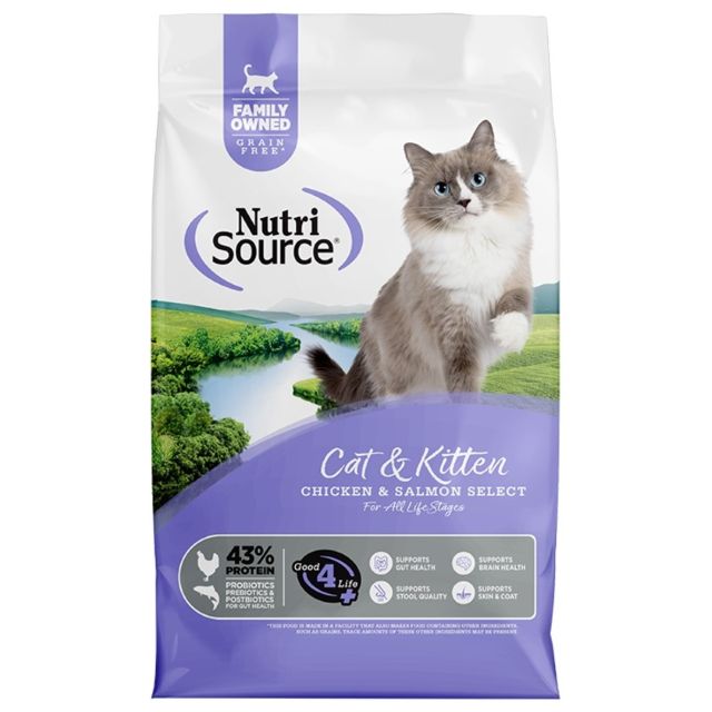 NutriSource Cat & Kitten Grain Free Chicken & Salmon 4lb