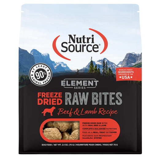 NutriSource Element Series Freeze-Dried Raw Bites Beef & Lamb Recipe for Dogs