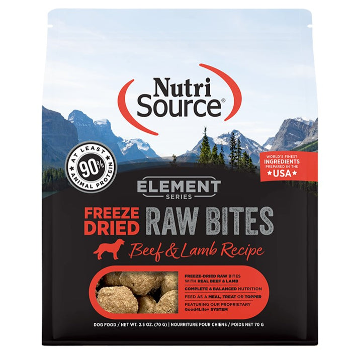 NutriSource Element Series Freeze-Dried Raw Bites Beef & Lamb Recipe for Dogs