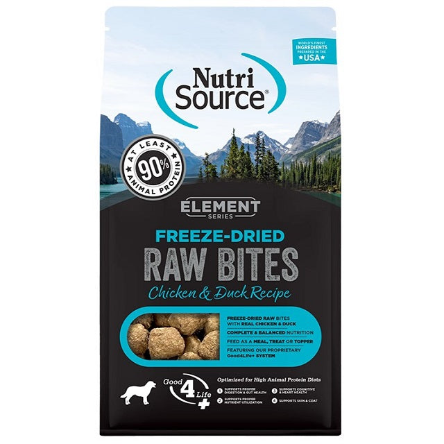 NutriSource Element Series Freeze-Dried Raw Bites Chicken & Duck Recipe for Dogs