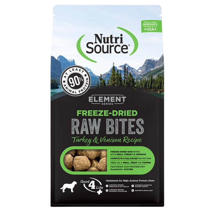 NutriSource Element Series Freeze-Dried Raw Bites Turkey & Venison Recipe for Dogs
