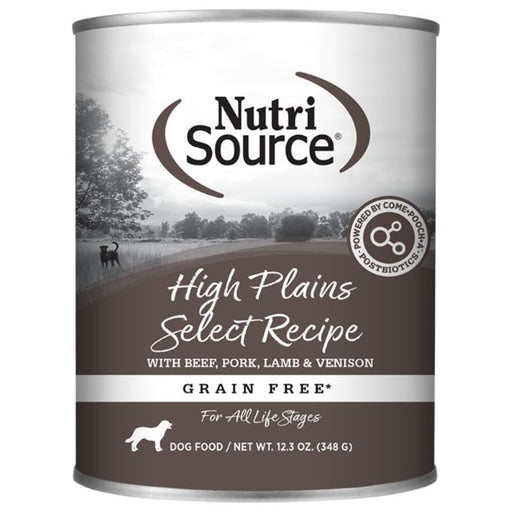 Nutrisource High Plains Select Grain Free Wet Dog Food with Beef, Pork, Lamb & Venison