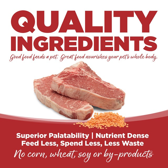 Pure Vita Beef & Red Lentils Entrée Grain Free Limited Ingredient Dog Food 25-Lbs.