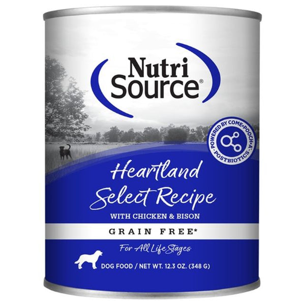 NutriSource 12.3 Oz. Heartland Select Recipe Grain Free Wet Dog Food