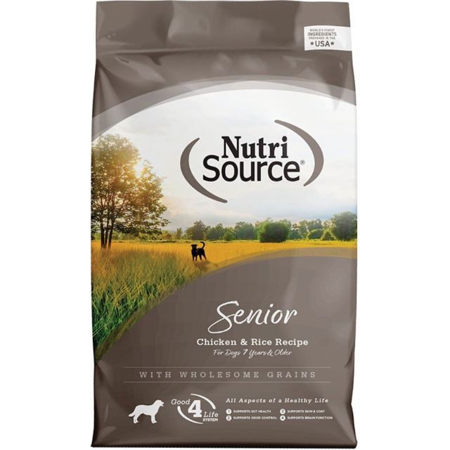 NutriSource Senior Chicken & Rice Dry Dog Food 26-Lbs.