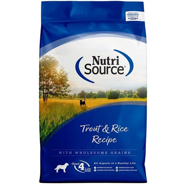 NutriSource Adult Trout & Rice Dry Dog Food 26-Lbs.