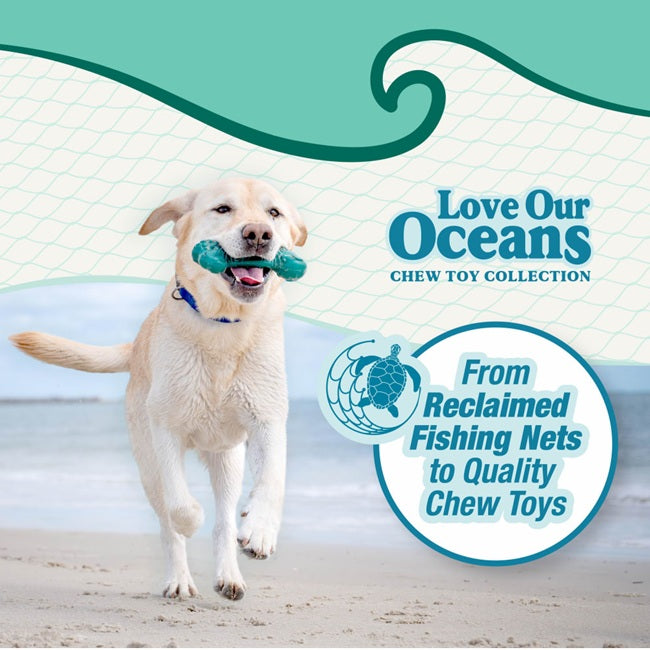 Nylabone Power Chew Love our Oceans Frenzy Bone Dog Chew Toy