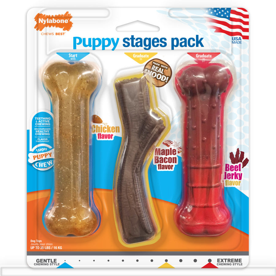 Nylabone Puppy Chew Stages Triple Pack