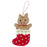 Cat in Stocking Felt Wool Ornament