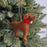 Brown Dog with Bell Felt Wool Ornament