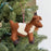Brown Spotted Goat Felt Wool Ornament