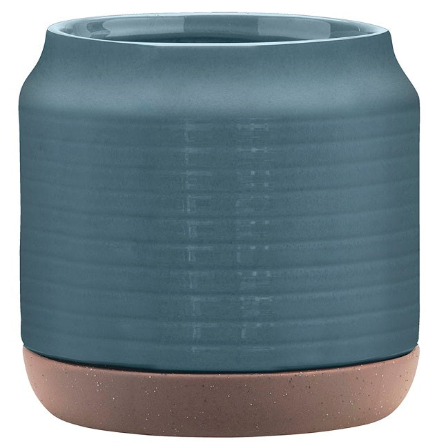 Oakland Blue Glazed Ceramic Planter