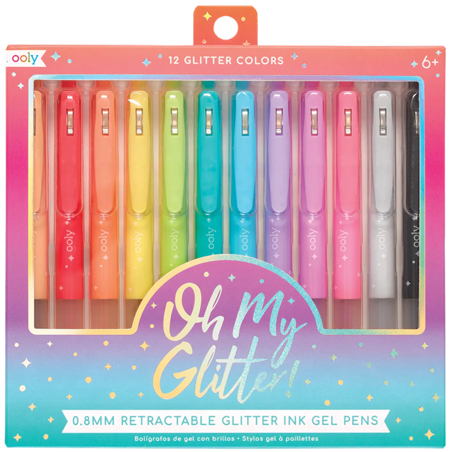 Oh My Glitter! Retractable Gel Pens - Set of 12