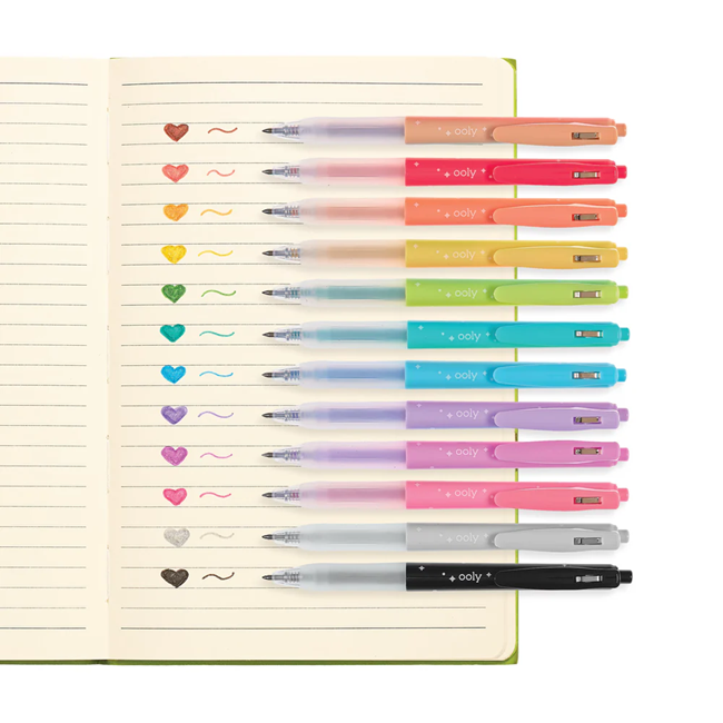 Oh My Glitter! Retractable Gel Pens - Set of 12