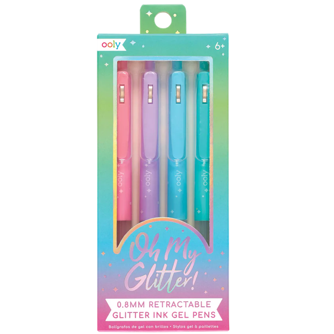 Oh My Glitter! Retractable Gel Pens - Set of 4