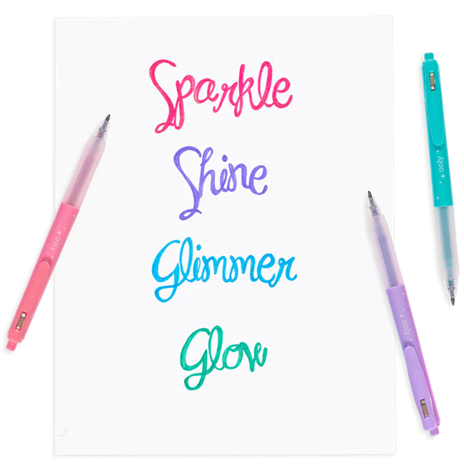 Oh My Glitter! Retractable Gel Pens - Set of 4