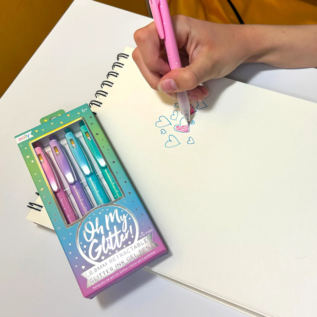 Oh My Glitter! Retractable Gel Pens - Set of 4