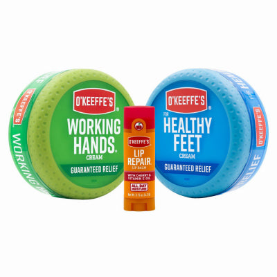 O'Keeffe's Winter Skincare Essentials Value Pack for Hands, Feet & Lips