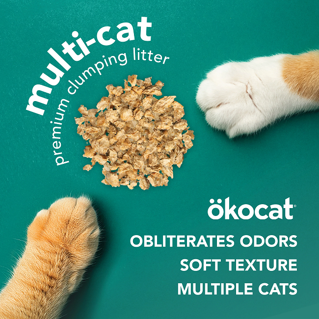 Okocat Natural Multi Cat Clumping Cat Litter