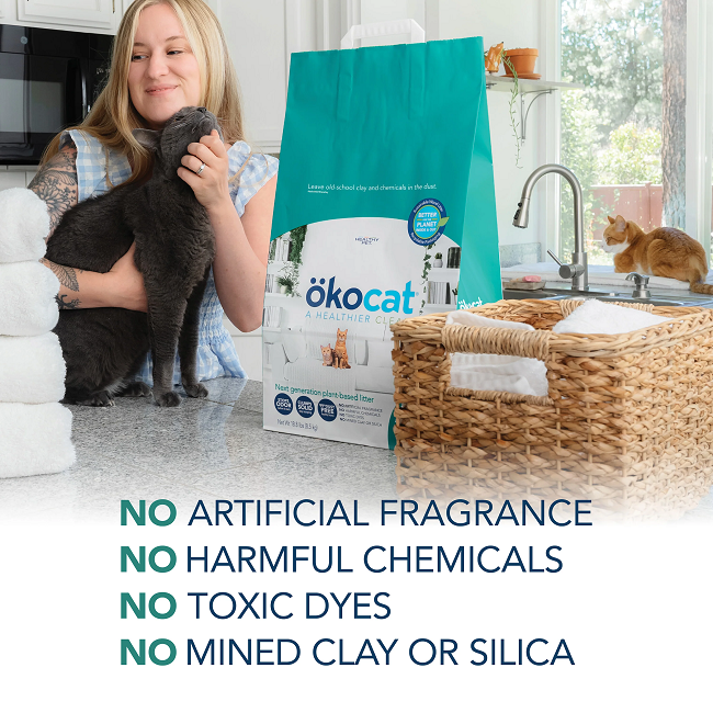 Okocat Natural Multi Cat Clumping Cat Litter