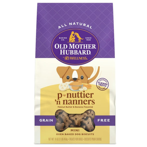 Old Mother Hubbard Crunchy Grain Free Mini P-Nuttier 'N Nanners Biscuits Dog Treats