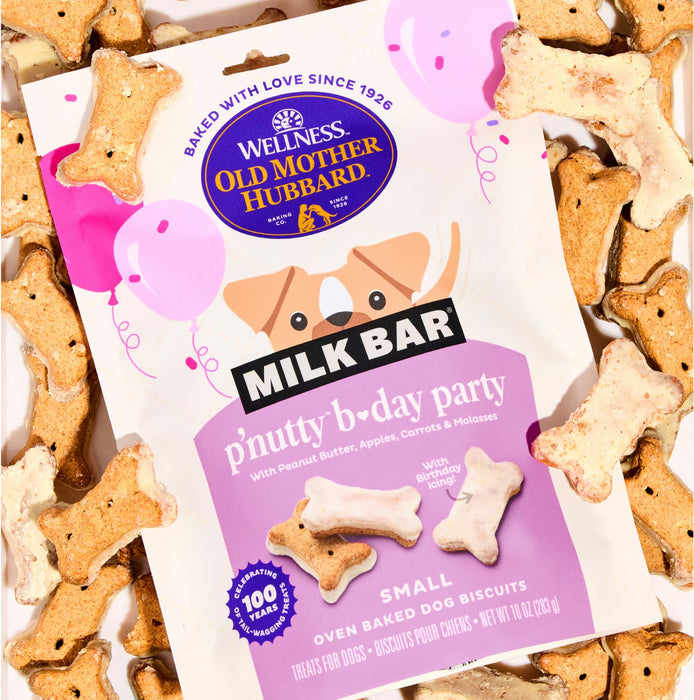 Old Mother Hubbard Milk Bar P'Nutty B-Day Party Peanut Butter Biscuits Dog Treats 10 oz.