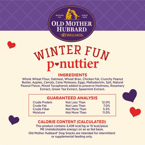 Old Mother Hubbard Winter Fun P-Nuttier Oven-Baked Biscuits Dog Treats 16 oz.