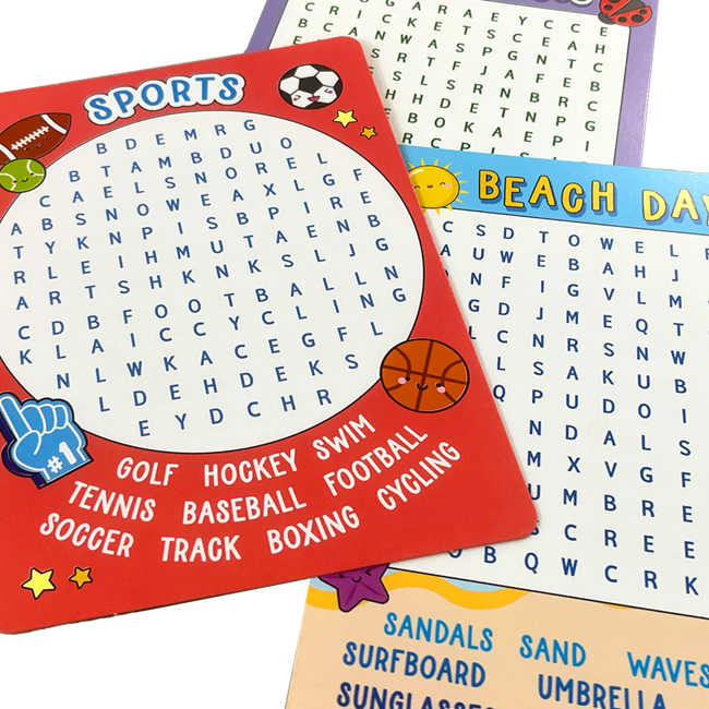 Ooly Word Search Activity Cards for Kids, Set of 24