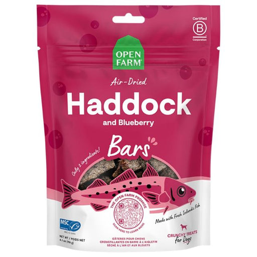 Open Farm Icelandic Air-Dried Haddock & Blueberry Dog Treat Bars 4.1oz