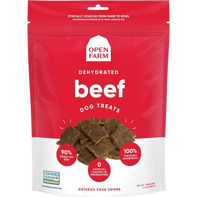 Open Farm Dehydrated Beef Dog Treats 4.5 oz
