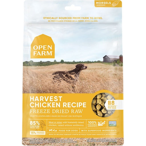 Open Farm Harvest Chicken Freeze Dried Raw Morsels Dog Food