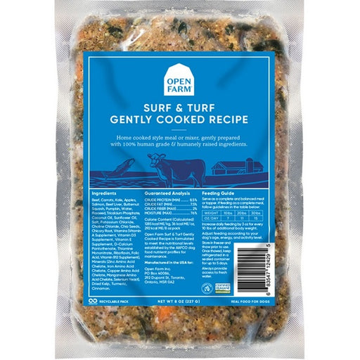 Open Farm Gently Cooked Surf & Turf Recipe Frozen Dog Food 16 oz