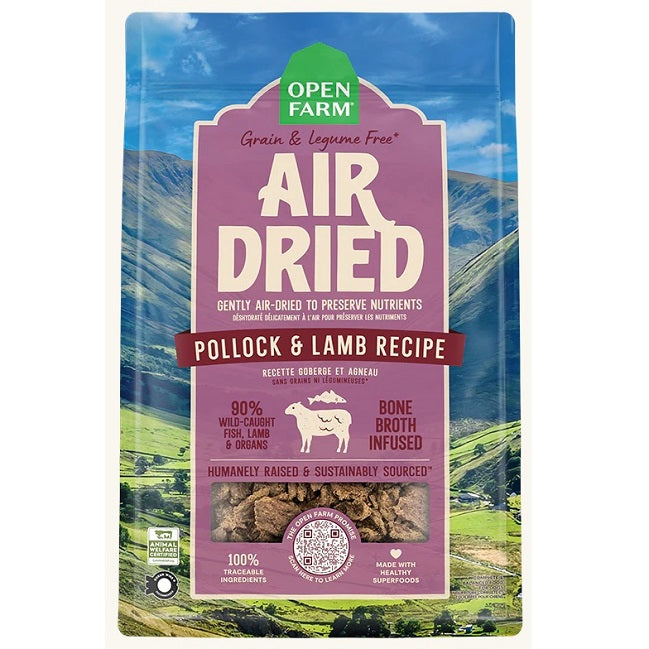 Open Farm Air Dried Pollock & Lamb Recipe for Dogs