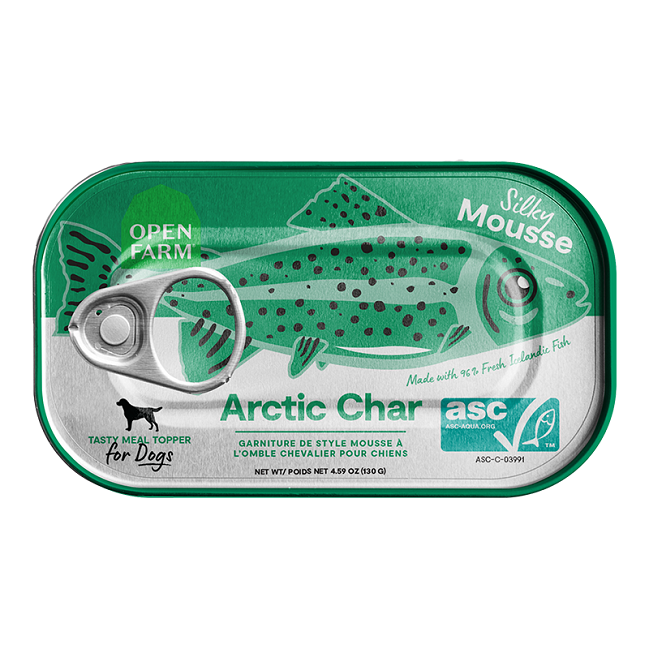 Open Farm Arctic Char Topper for Dogs - Case of 12, 4.59 oz. Tins