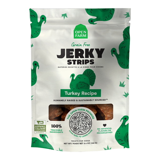 Open Farm Grain-Free Turkey Jerky Strips, 5.6oz