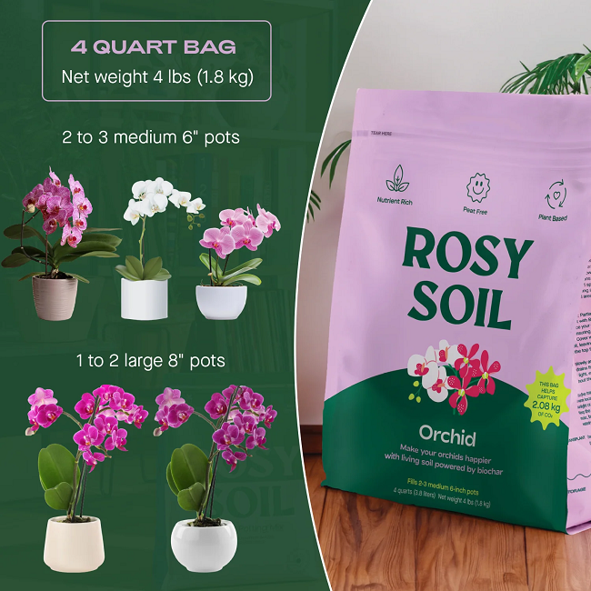 Rosy Soil Indoor Orchid Potting Mix 4 qt