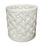 Orchid Planter Ceramic White Lattice 5.5in