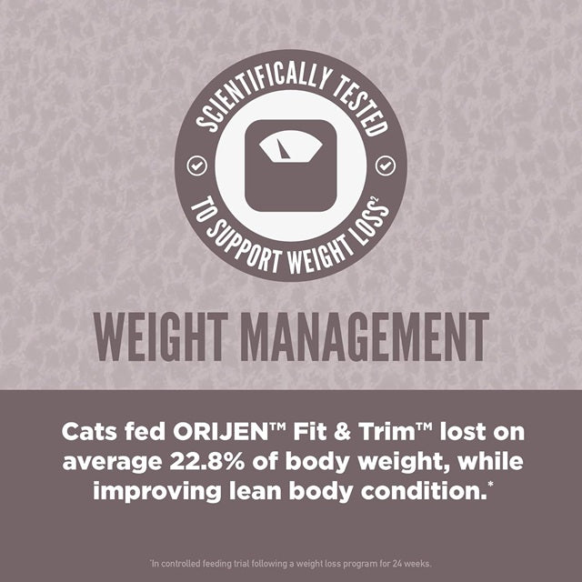 ORIJEN Fit & Trim Weight Management Grain-Free Dry Cat Food 4-lb