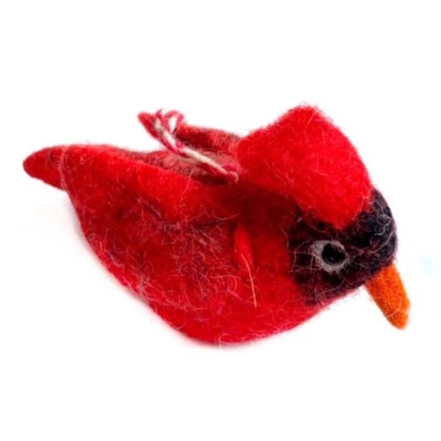Cardinal Felt Wool Ornament
